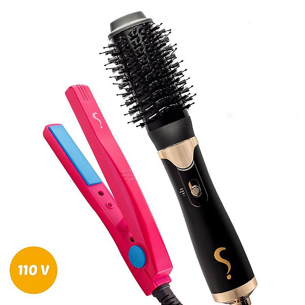 Kit Escova Secadora Lara 110V + Mini Chapinha Paulinha