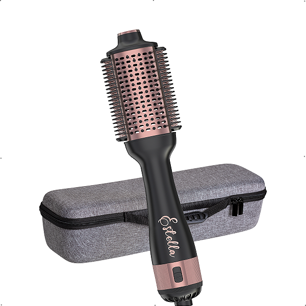 Escova Secadora + Pente Alisador Estella + Estojo para Escova Secadora Lu