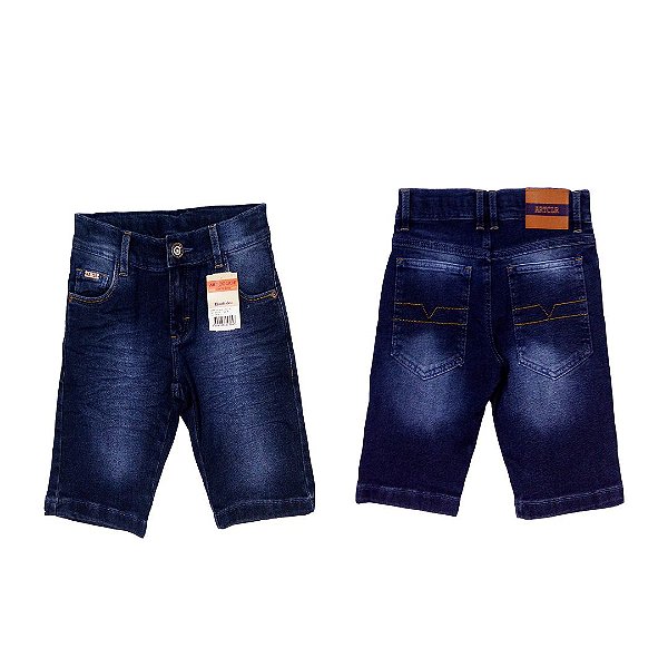 bermuda jeans de criança