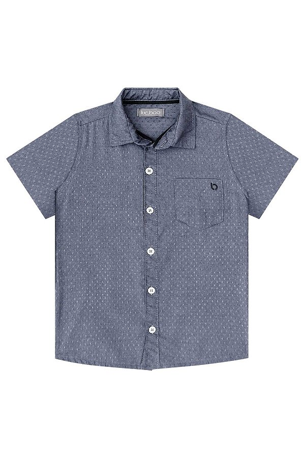 Camisa Infantil Menino de Botão e Manga Curta cor Azul - Luc.boo -  Mamutinho Boutique - Sua melhor loja de presente Infantil