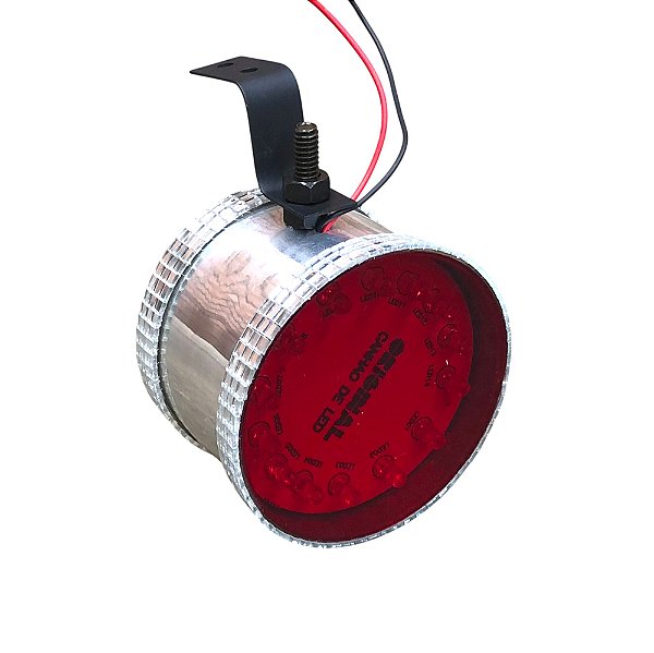 Canhão Prata de Led Vermelho - Corujinha Média