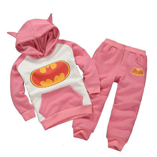 Conjunto de Moletom Infantil Feminino|Batgirl - Roupa Infantil|Lemelon Moda Infantil e Bebê