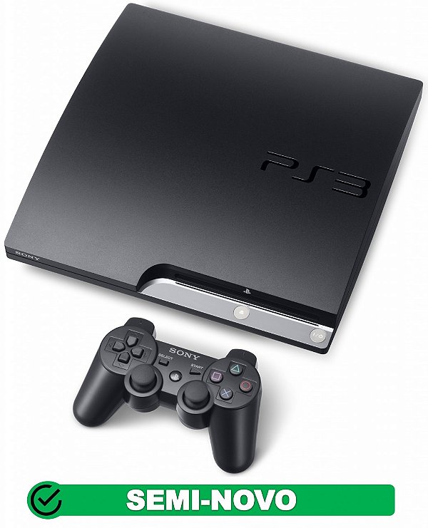 Console PlayStation 3 Slim 120GB + 10 Jogos - Semi Novo