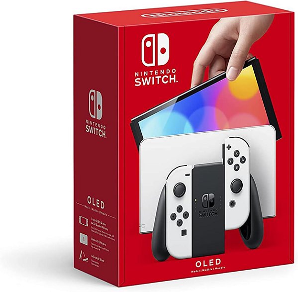 Nintendo Switch OLED Destravado 128GB + 10 Jogos - Semi Novo