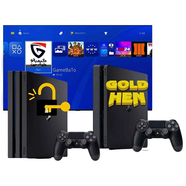 PS4 PRO 1TB Destravado - Semi Novo