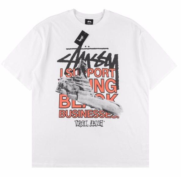 Camiseta Off-White x Stussy "Support Young Black Business"