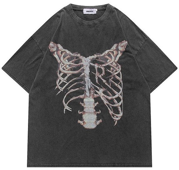 Camiseta Oversized Vintage Bones XX Studio