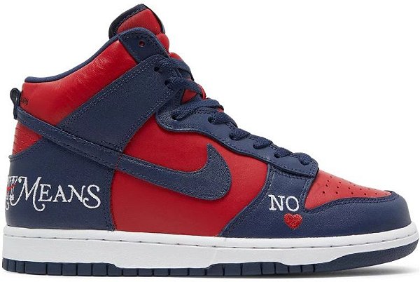 Nike Dunk High SB Supreme x 'By Any Means - Red Navy'