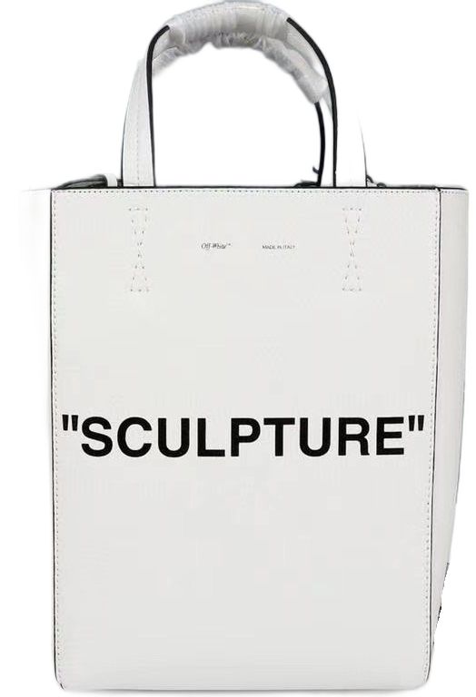 Bolsa Off-White Branca "Sculpture" 27x30x11.5cm