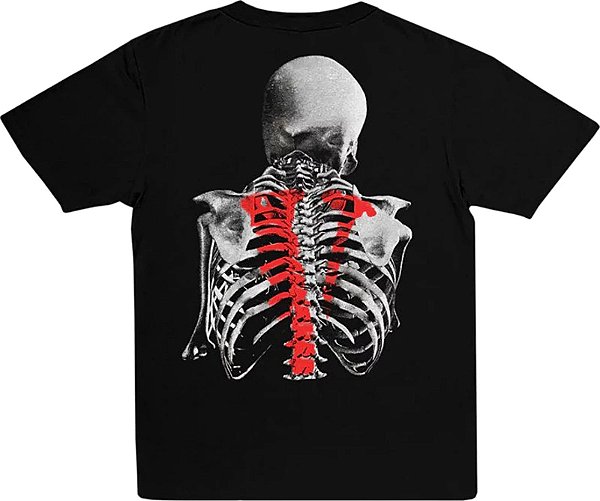 Camiseta Preta Vlone x Never Broke Again Bones