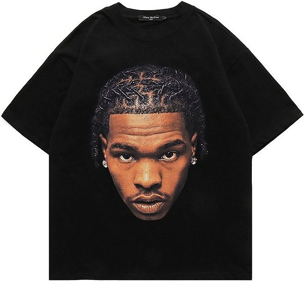 Camiseta Vintage Oversized Lil Baby Face