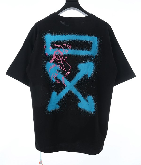 Camiseta Off-White Blue Spray Tiger