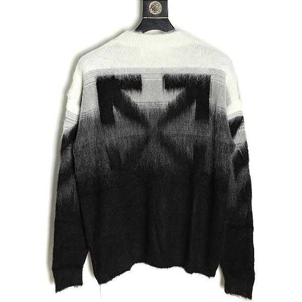 Suéter Off-White Mohair Preto e Branco