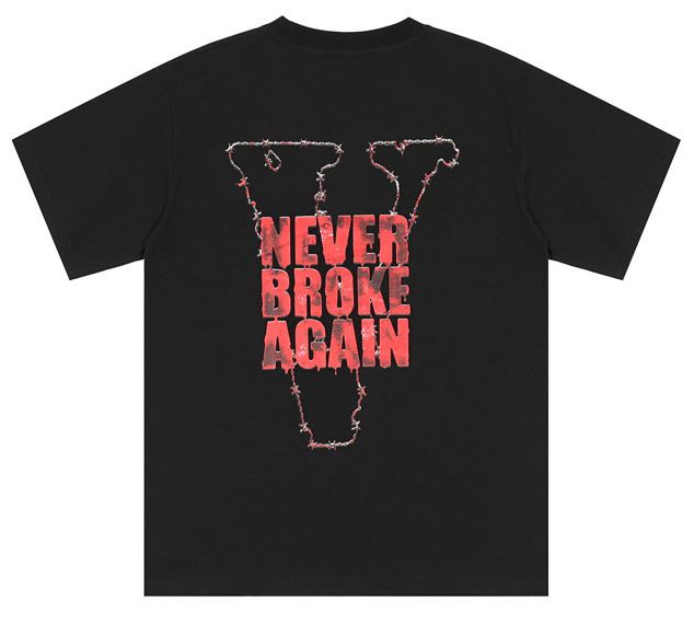 Camiseta Vlone Preta Never Broken Again Jason Logo