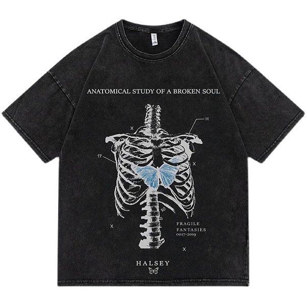 Camiseta Vintage Oversized Anatomy Halsey Bootleg
