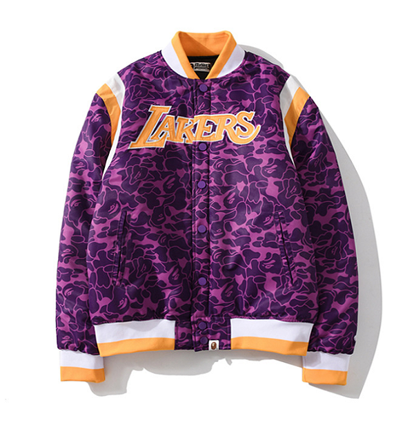 Jaqueta de Inverno Bape x Lakers Roxa