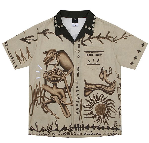 Camisa Travis Scott Painter's Button Up Shirt Tan