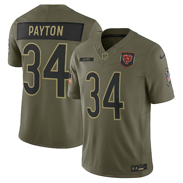 Camisa Nike Walter Payton Black Chicago Bears NFL 2025