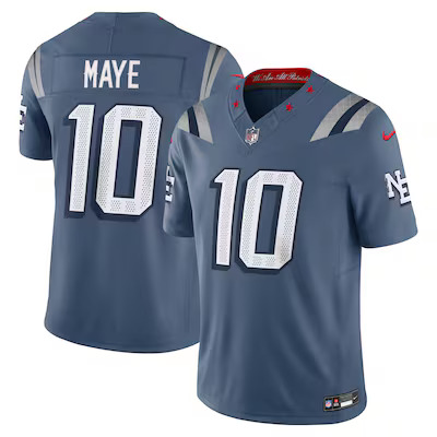 Camisa NFL Men's New England Patriots Drake Maye Nike Storm Blue 2025
