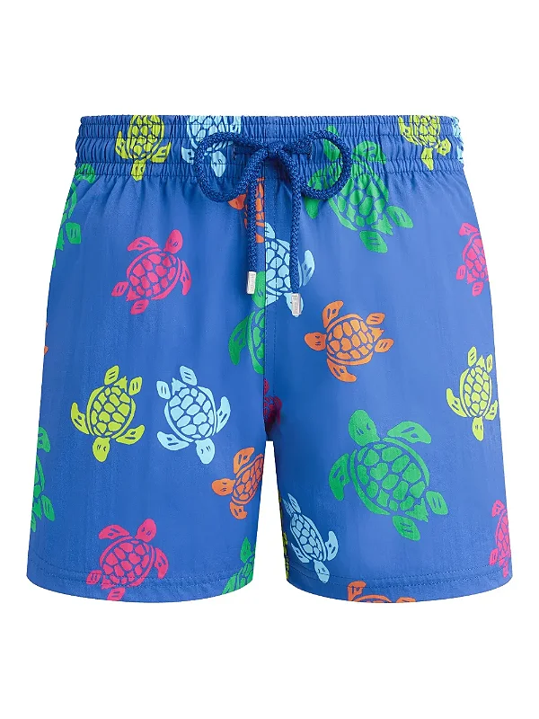 Bermuda Vilebrequin estampa de tartaruga - azul claro