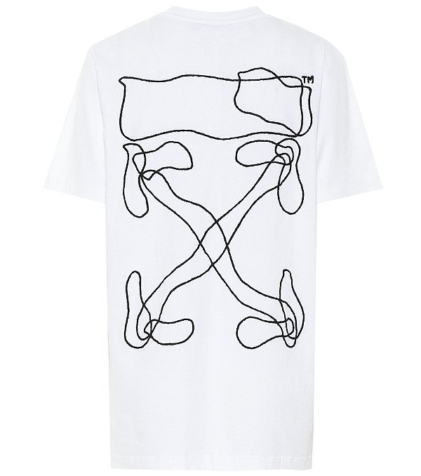 Camiseta Off-White Branca Lisa Logo Rabiscado