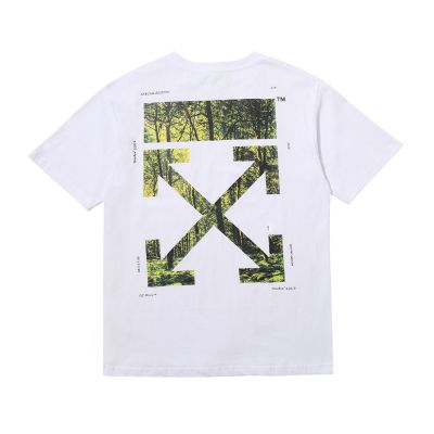 Camiseta Branca Off-White Logo Traseiro Floresta