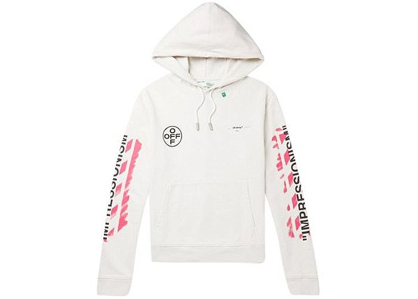 Moletom Off-White Branco Diag Stencil