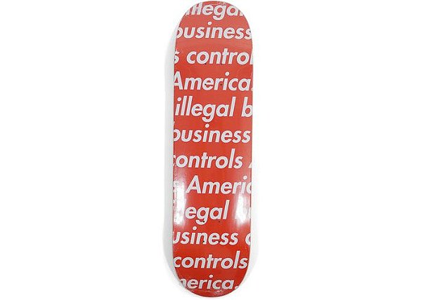 Shape de Skate Supreme Illegal Business Vermelha