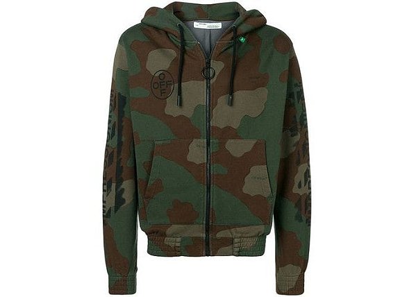 Moletom Off-White Camuflada Escura Diag Stencil