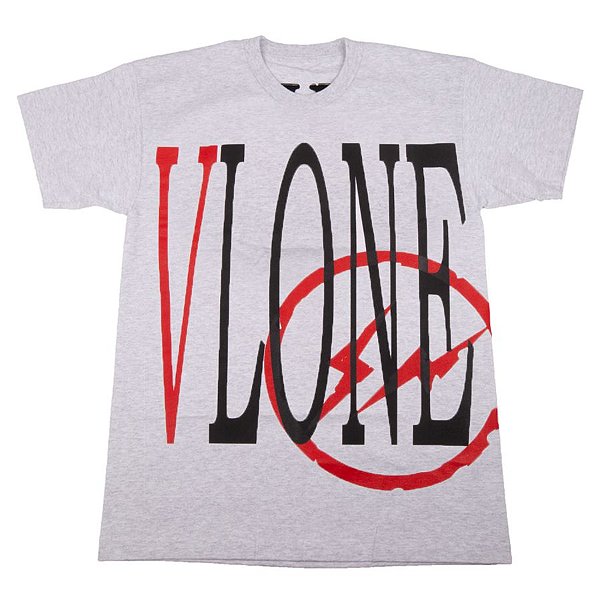 Camiseta Cinza VLONE X Fragment Staple