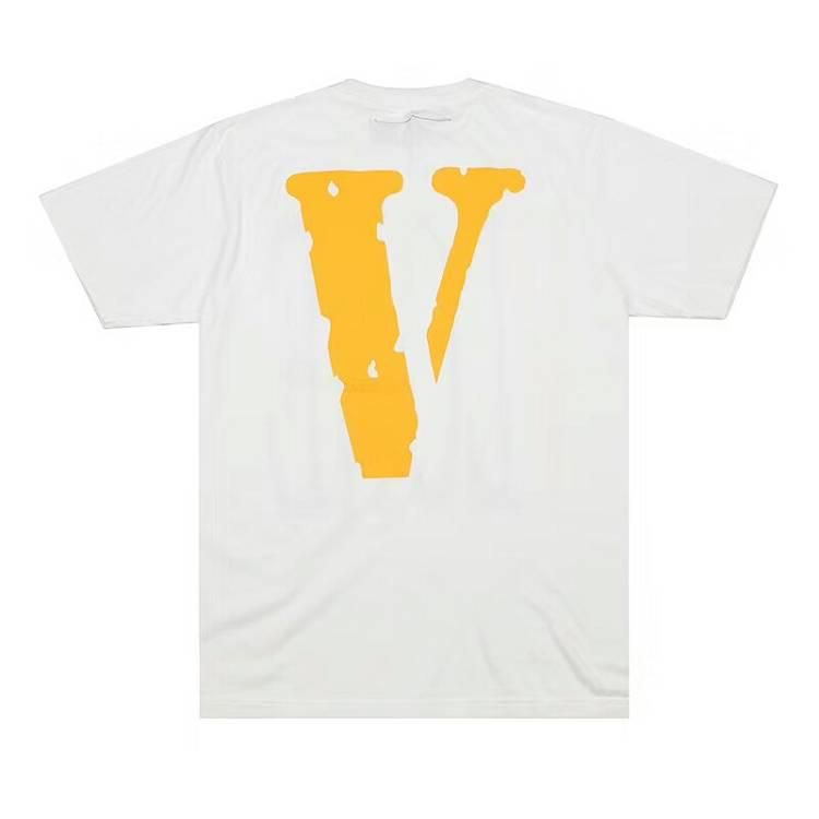 Camiseta Branca VLONE Básica Amarela