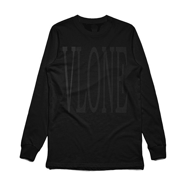 Camiseta Preta VLONE 3M BLACKOUT Manga Comprida