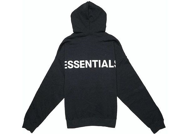Moletom Preto FEAR OF GOD ESSENTIALS 3M Logo