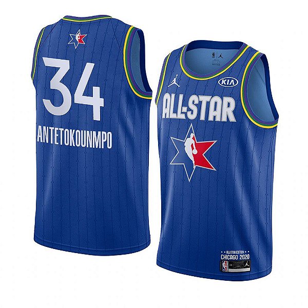 Camiseta Basquete All Stars 34 Antetokounmpo 890 bordado