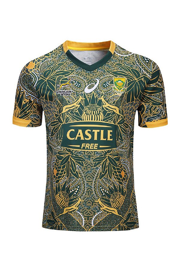 Camisa Rugby Seleção Africa do Sul 2020 Springboks - 789 comemorativa 100 anos Nelson Mandela