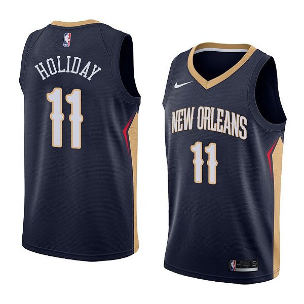 Camiseta Basquete NBA bordada edição exclusiva - 999 New Orleans Pelicans - Holiday