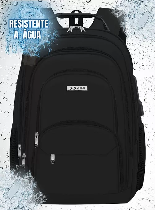 Mochila Viagem Grande Unissex Notebook Impermeável Usb Faculdade Escolar Reforçada