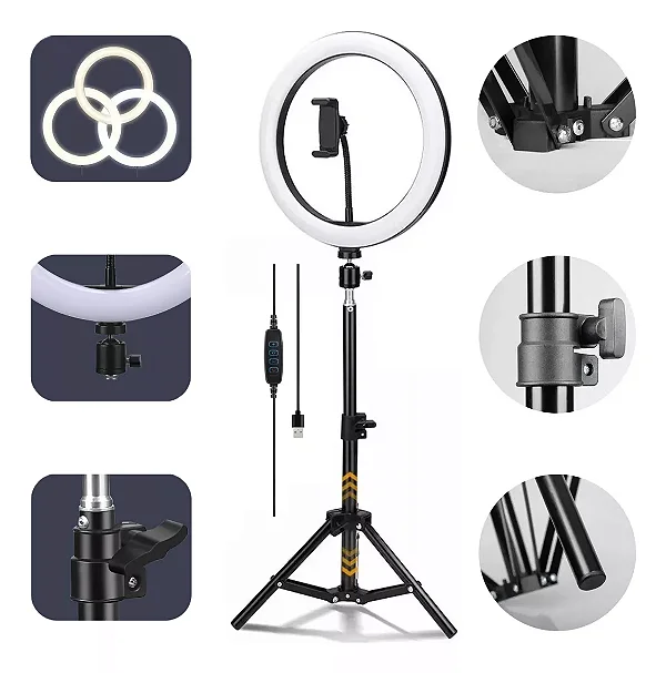Hing Light Ring Grande Profissional Iluminação Influencer