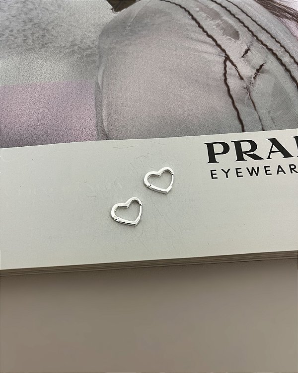 Argola Articulada de Coração Prata 925