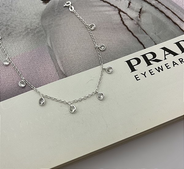Pulseira com Zircônias Prata 925