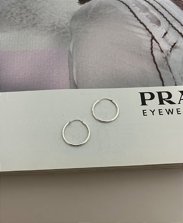 Argola Redonda 16mm Prata 925
