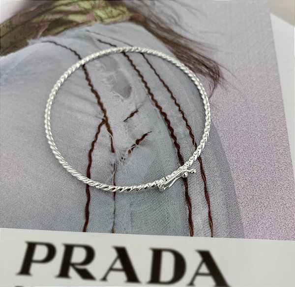 Bracelete Torcido Prata 925
