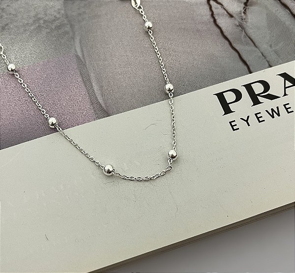 Pulseira de Bolinhas 4mm Prata 925