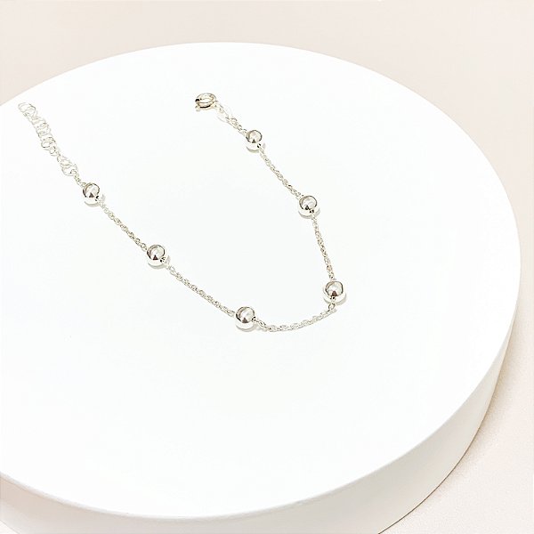 Pulseira de Bolinhas 5mm Prata 925