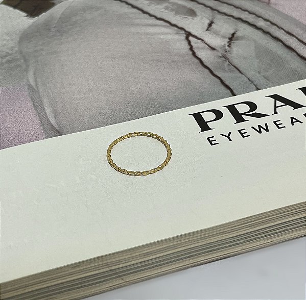 Anel Fio Ondulado N°16 Folheado a Ouro