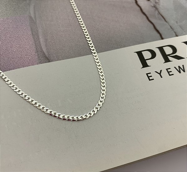 Corrente Masculina Grumet 60cm Prata 925