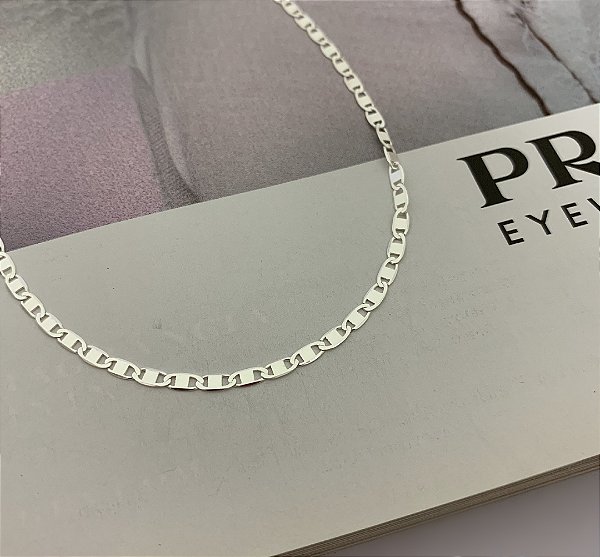 Corrente Masculina Piastrini Prata 925