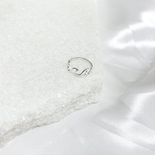 Anel Ondas Prata 925