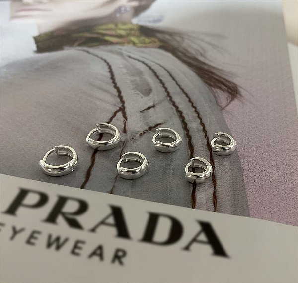 Trio de Argolas Articuladas Redondas Lisas em Prata 925