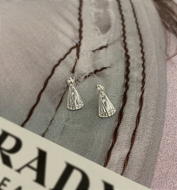 Brinco Nossa Senhora Aparecida Prata 925